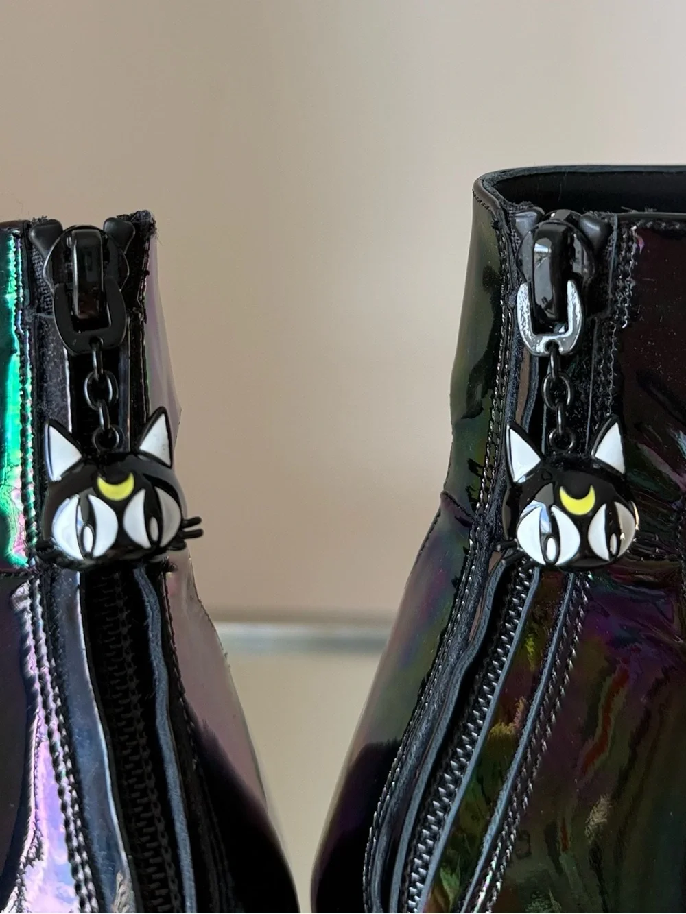 Jimmy Choo Sailor Moon Iridescent Luna Platform 140 leather heeled pumps 35